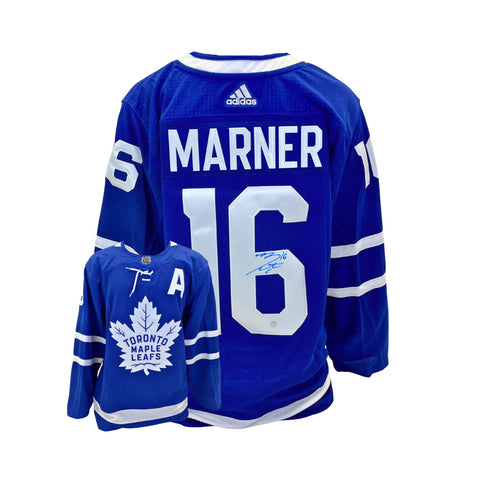 Marner,M Signed Jersey Toronto Maple Leafs Blue Adidas