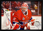 Price,C Signed 20x29 Canvas Framed Canadiens Red Close-Up-H