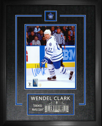 Clark,W Signed 8x10 Etched Maple Leafs White Action-V