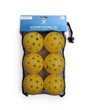 PICKLE BALL OUTDOOR (PACK OF 6)