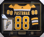 Pastrnak,D Signed Jersey Framed Bruins Black Adidas