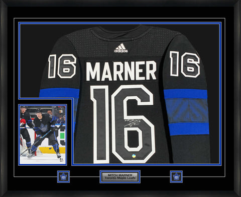 Marner,M Signed Framed Jersey Leafs Third Adidas