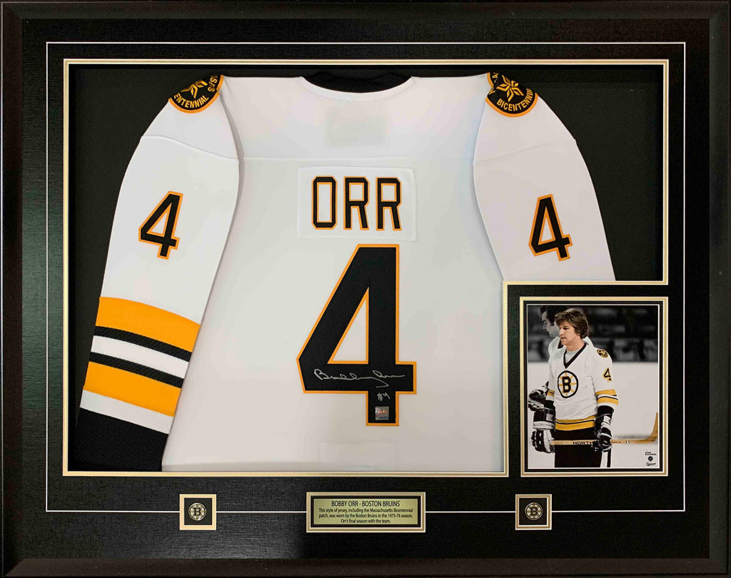 Bobby Orr Signed Jersey Bruins Vintage Adidas White 1974-75 - NHL