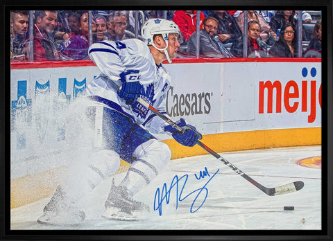 Rielly,M Signed 20x29 Canvas Framed Leafs White Action-H